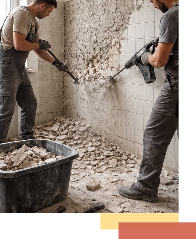 Демонтаж плитки со стен в Кумертау быстро и аккуратно