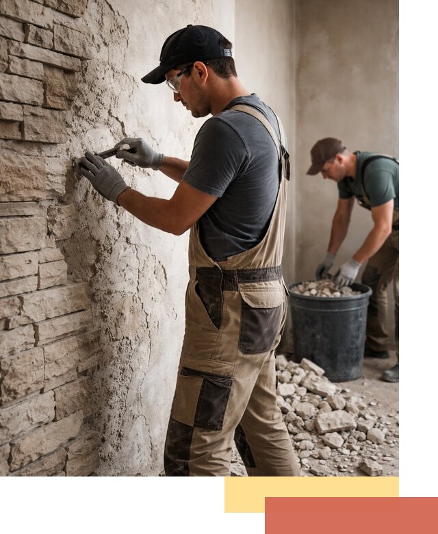 Демонтаж декоративного камня в Кумертау профессионально и безопасно