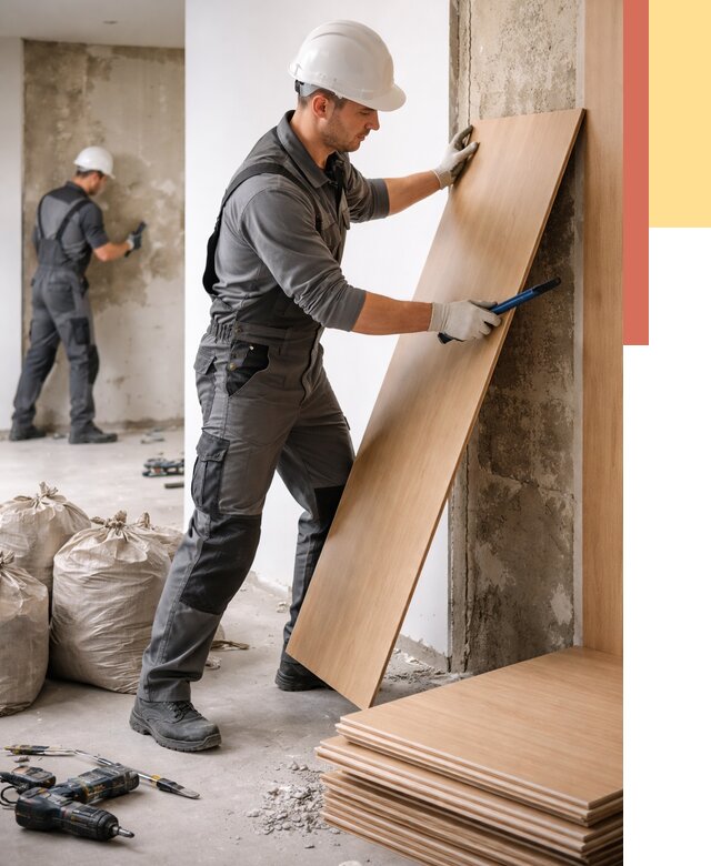 Демонтаж стеновых панелей в Кумертау от 3573 руб. за м² быстро и недорого | ОТДЕЛОЧНИК-Кра