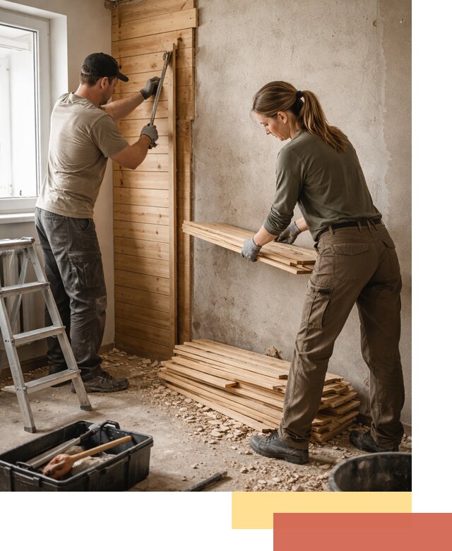 Демонтаж вагонки со стен в Кумертау — профессиональный демонтаж