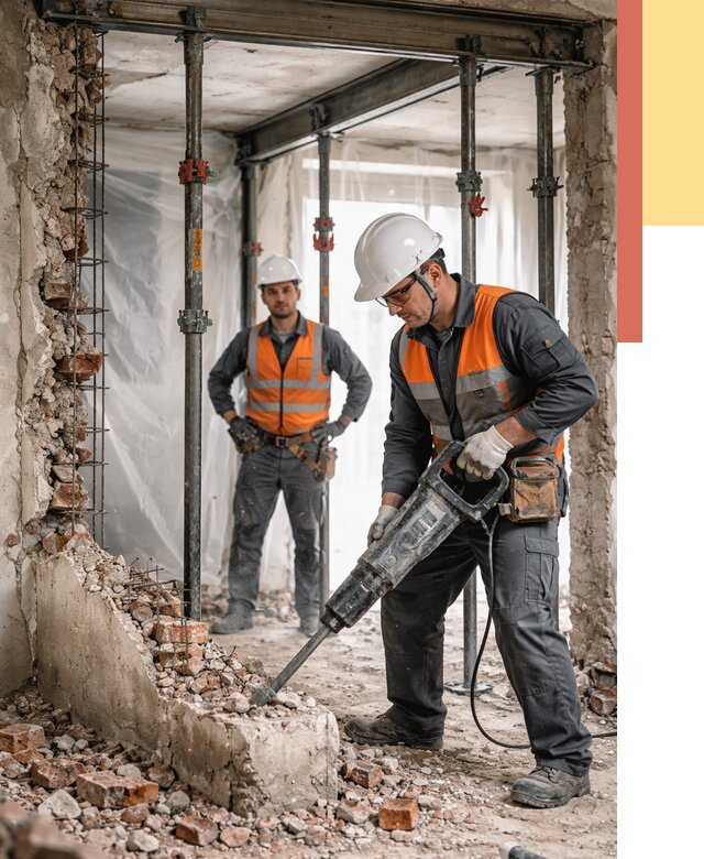 Снос несущих стен в Кумертау от 10464 руб. — демонтаж несущей стены под ключ | ОТДЕЛОЧНИК-Кра