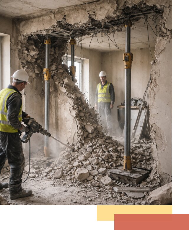 Снос несущих стен в Кумертау с гарантией безопасности и качества