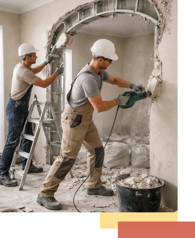 Демонтаж гипсокартонной арки в Кумертау быстро и аккуратно