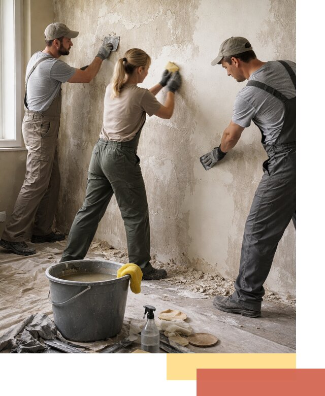 Очистка стен от клея и грунтовки в Кумертау качественно и быстро