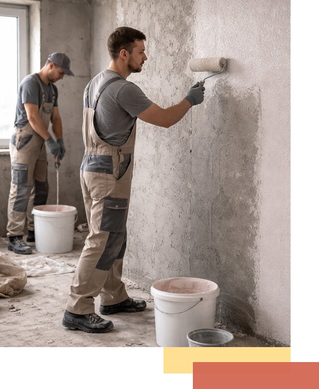 Нанесение бетоноконтакта на стены в Кумертау для последующей отделки