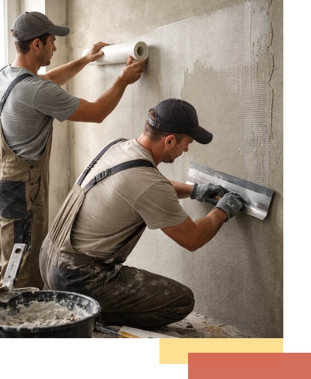 Армирование стен стеклосеткой в Кумертау для прочной отделки