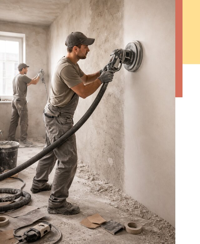 Шлифовка стен в Кумертау от 1225 руб/м2 — быстро и недорого | ОТДЕЛОЧНИК-Кра