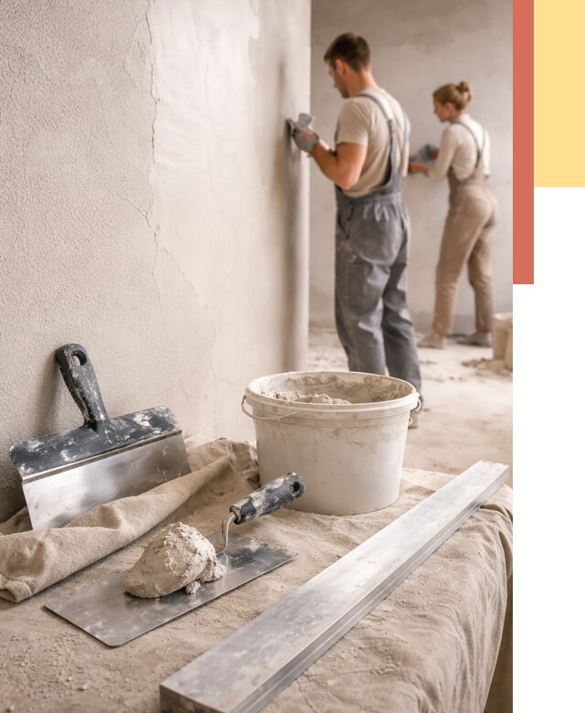 Штукатурка стен гипсовая в Кумертау от 4594 руб/м2 — быстро и недорого | ОТДЕЛОЧНИК-Кра