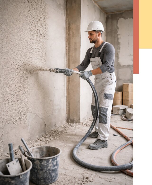 Машинная штукатурка стен в Кумертау под ключ от 6636 руб./м2 | ОТДЕЛОЧНИК-Кра