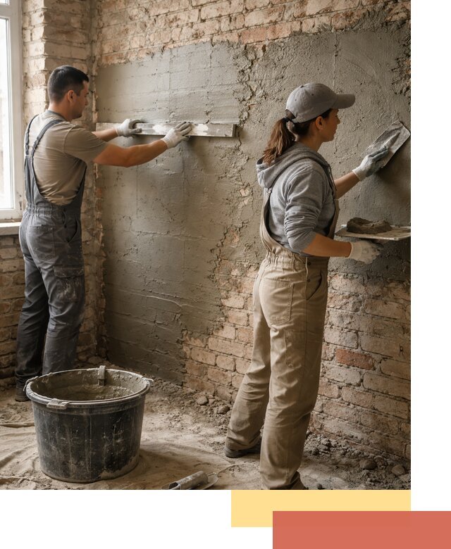 Штукатурка кирпичных стен в Кумертау — качественно и надежно