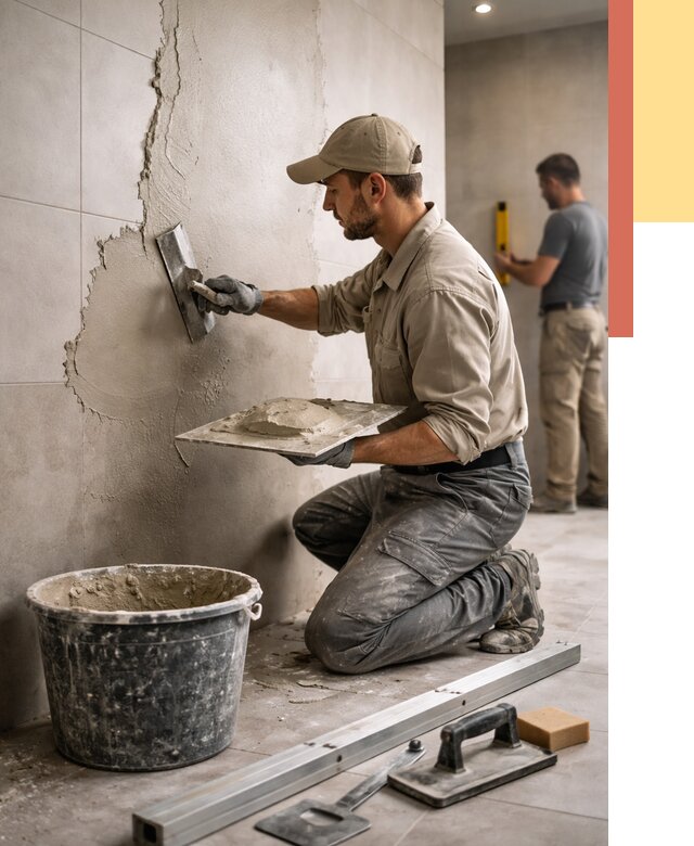 Штукатурка стен в ванной в Кумертау от 4594 руб./м² — выравнивание под ключ | ОТДЕЛОЧНИК-Кра