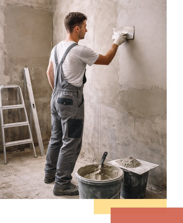 Штукатурка стен в ванной под ключ в Кумертау