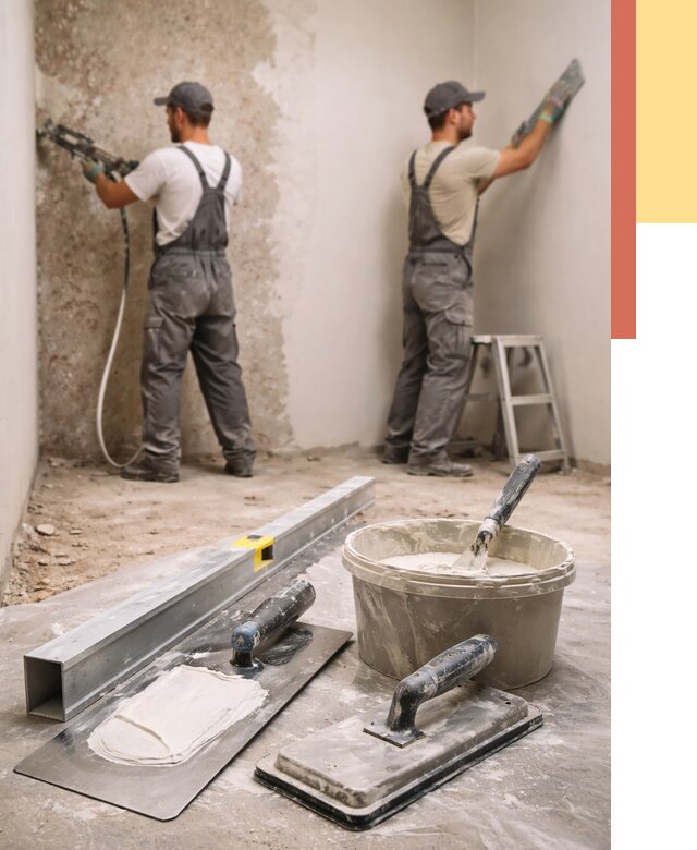 Штукатурка стен под обои в Кумертау от 4594 руб./м2 — выравнивание под обои | ОТДЕЛОЧНИК-Кра