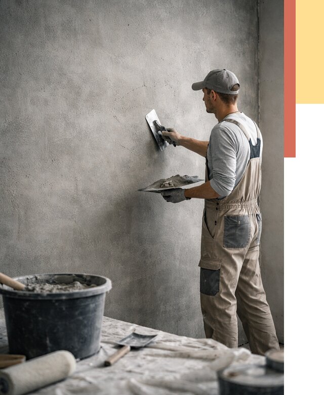 Декоративная штукатурка под бетон в Кумертау от 2552 руб./м² — нанесение под ключ | ОТДЕЛОЧНИК-Кра