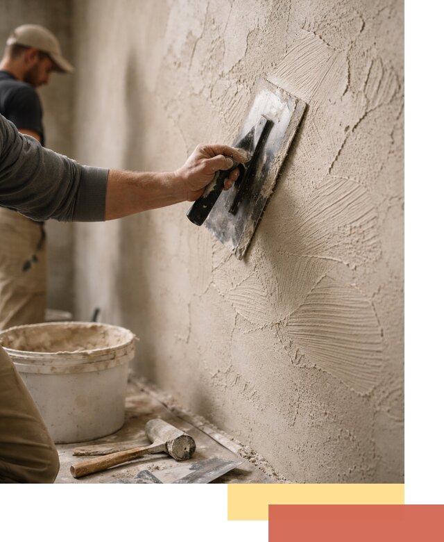 Фактурная штукатурка стен в Кумертау — монтаж, отделка, реставрация