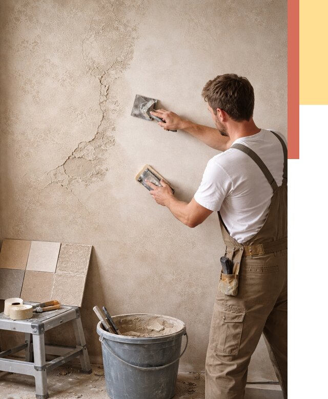 Ремонт декоративной штукатурки в Кумертау от 4594 руб. под ключ | ОТДЕЛОЧНИК-Кра