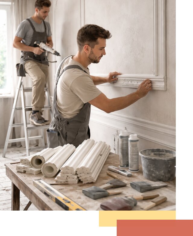 Монтаж лепнины на стены в Кумертау профессионально и качественно