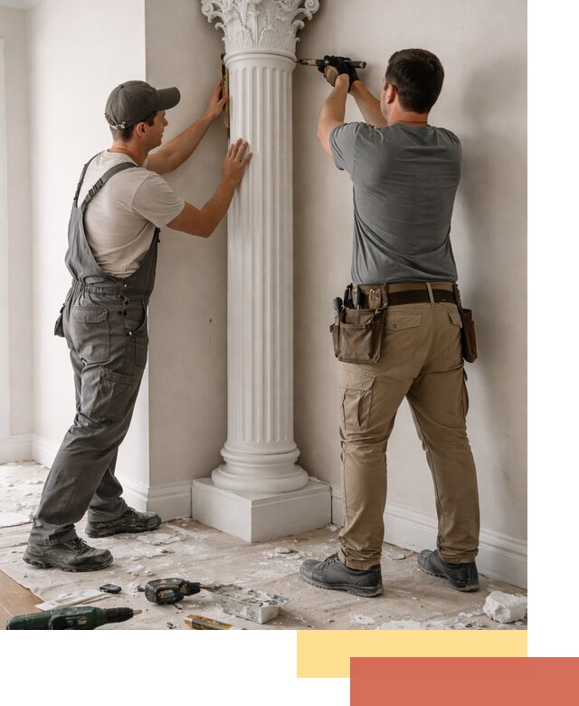 Установка декоративных колонн в Кумертау под ключ