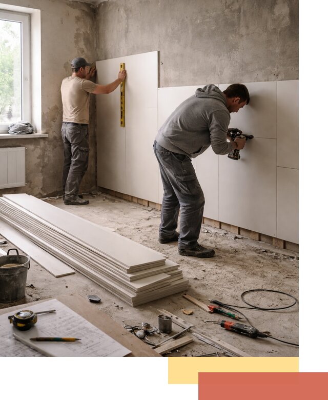 Монтаж ПВХ панелей на стены в Кумертау качественно и быстро