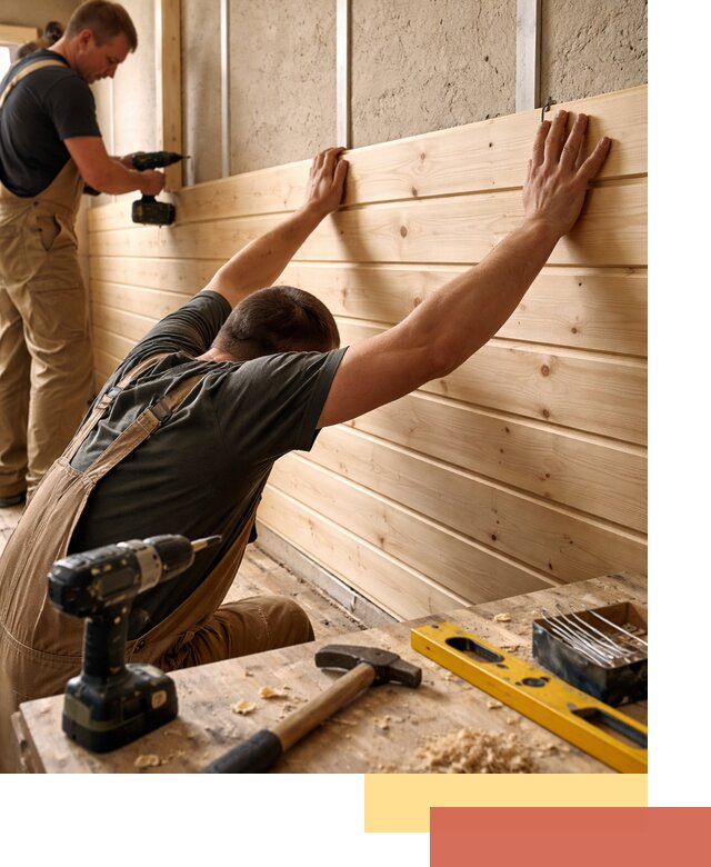 Монтаж деревянной вагонки на стены в Кумертау быстро и качественно