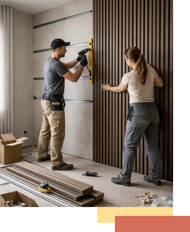 Монтаж реечных панелей на стены в Кумертау