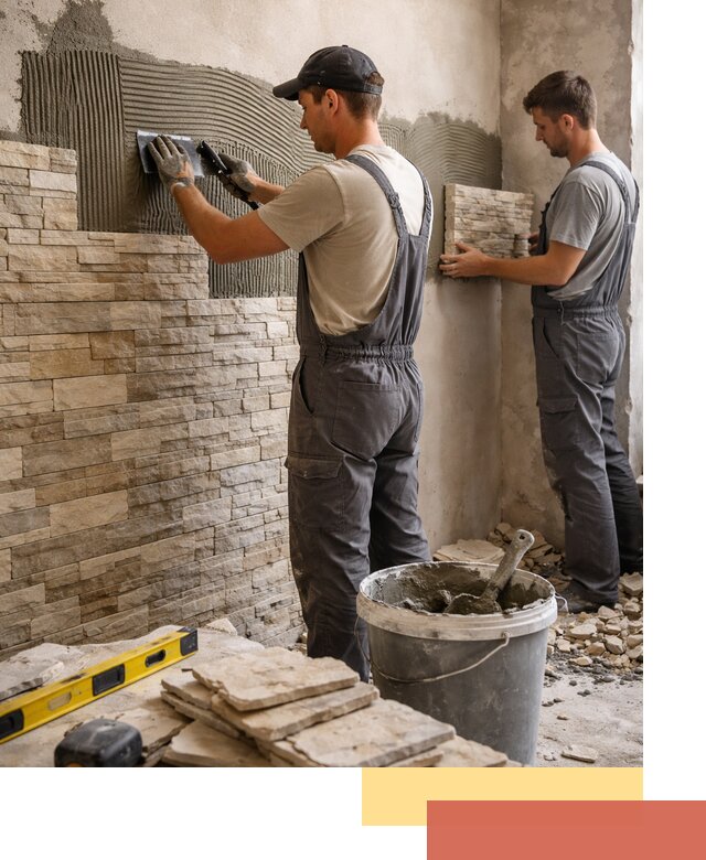 Монтаж искусственного камня в Кумертау — облицовка стен и фасадов