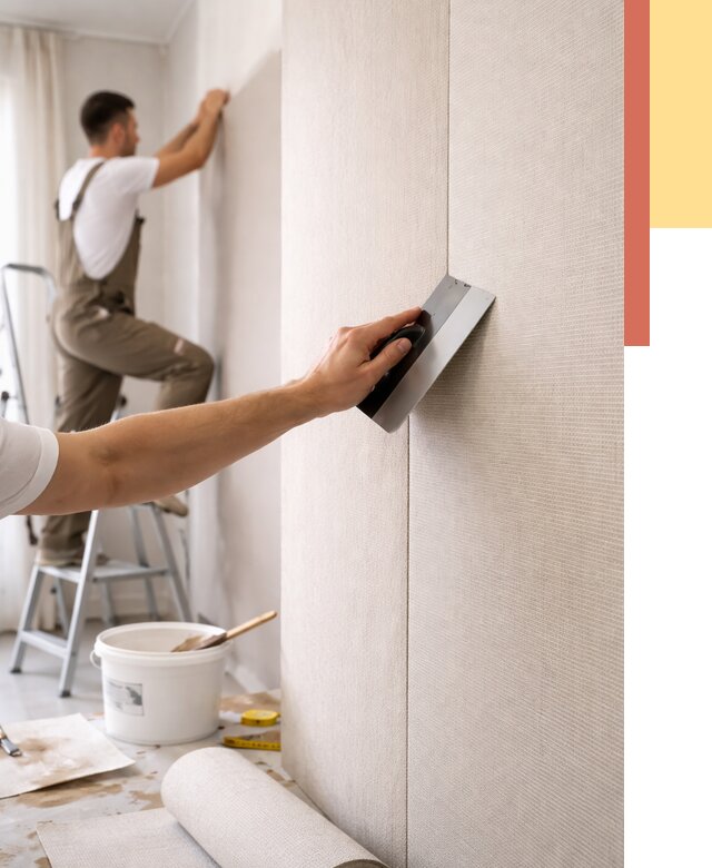 Поклейка текстильных обоев в Кумертау от 4594 руб. под ключ | ОТДЕЛОЧНИК-Кра