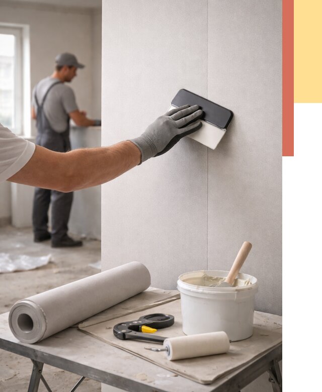 Поклейка обоев под покраску в Кумертау от 3573 руб. за м2 | ОТДЕЛОЧНИК-Кра