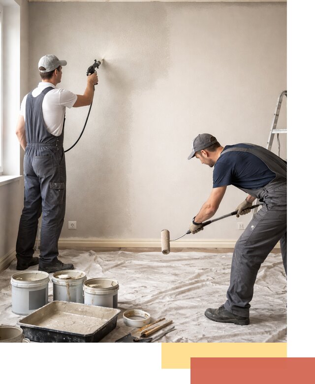 Покраска стен моющейся краской и защита поверхностей в Кумертау