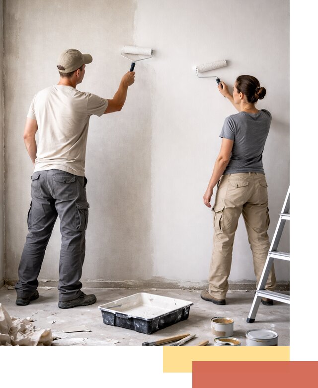 Окраска стен по стеклохолсту в Кумертау качественно и долговечно