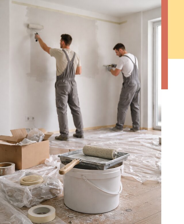 Покраска стен в квартире в Кумертау от 2552 руб/м2 — быстро и недорого | ОТДЕЛОЧНИК-Кра