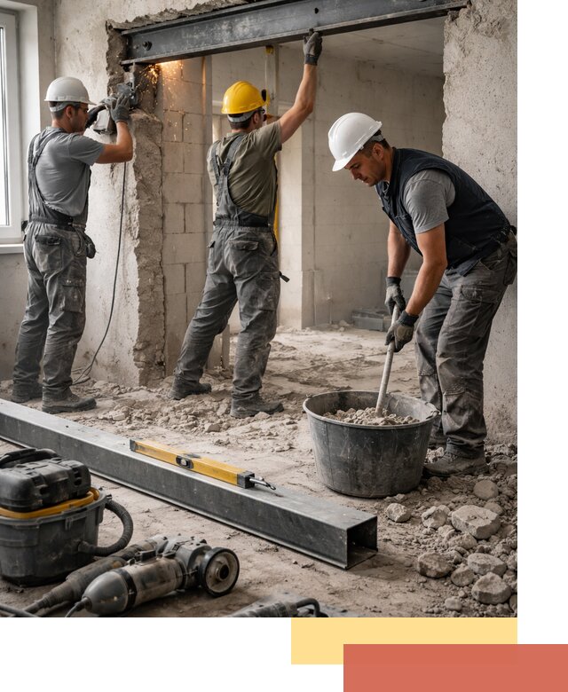 Создание проемов в стенах и несущих конструкциях в Кумертау