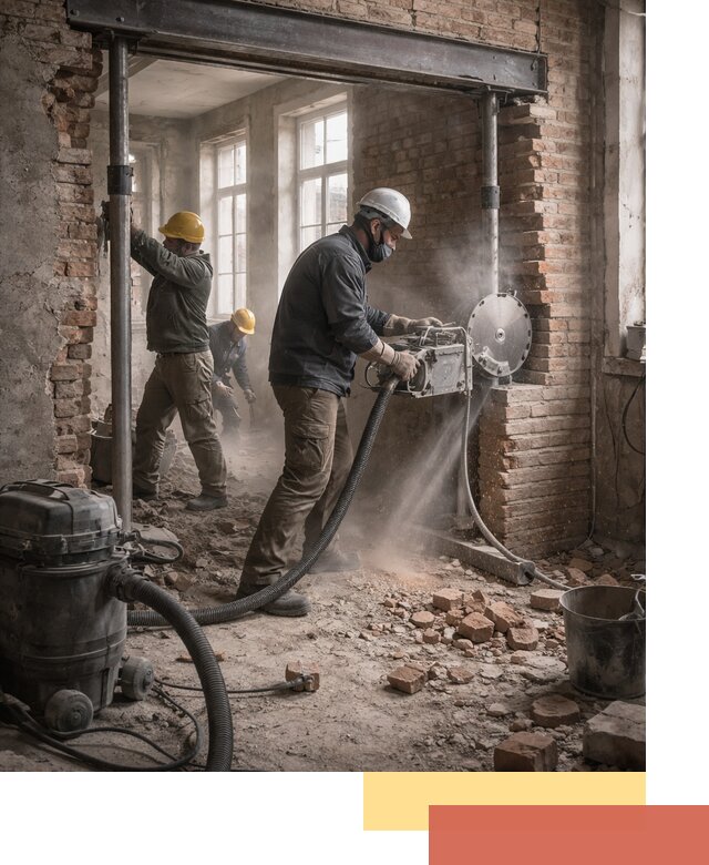 Прорезка проема в стене под дверной или оконный проем в Кумертау