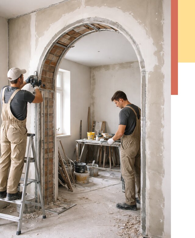 Устройство арочного проема в Кумертау от 9699 руб. под ключ — быстро и недорого | ОТДЕЛОЧНИК-Кра