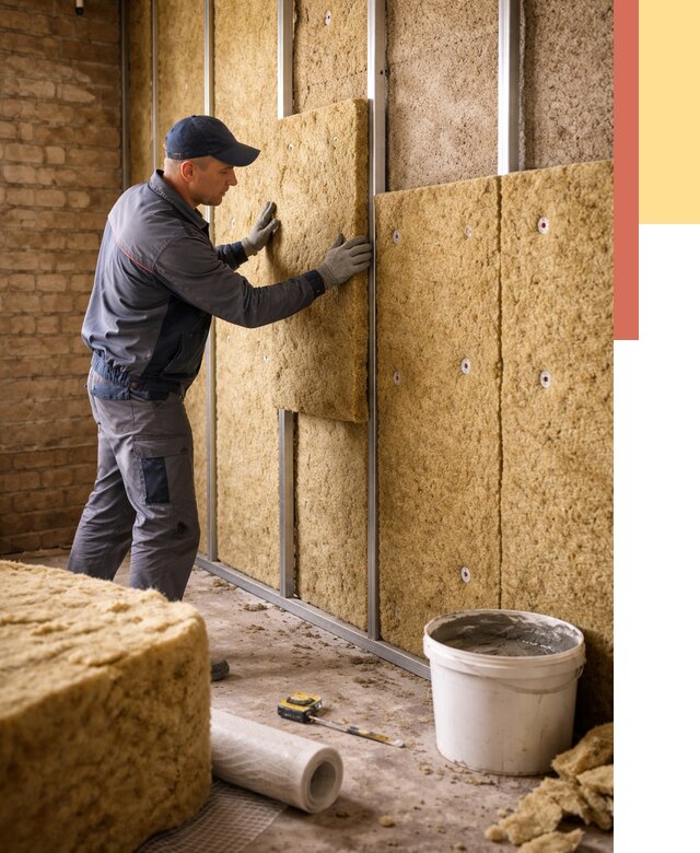 Утепление стен минватой в Кумертау от 1378 руб./м2 — недорого и быстро | ОТДЕЛОЧНИК-Кра