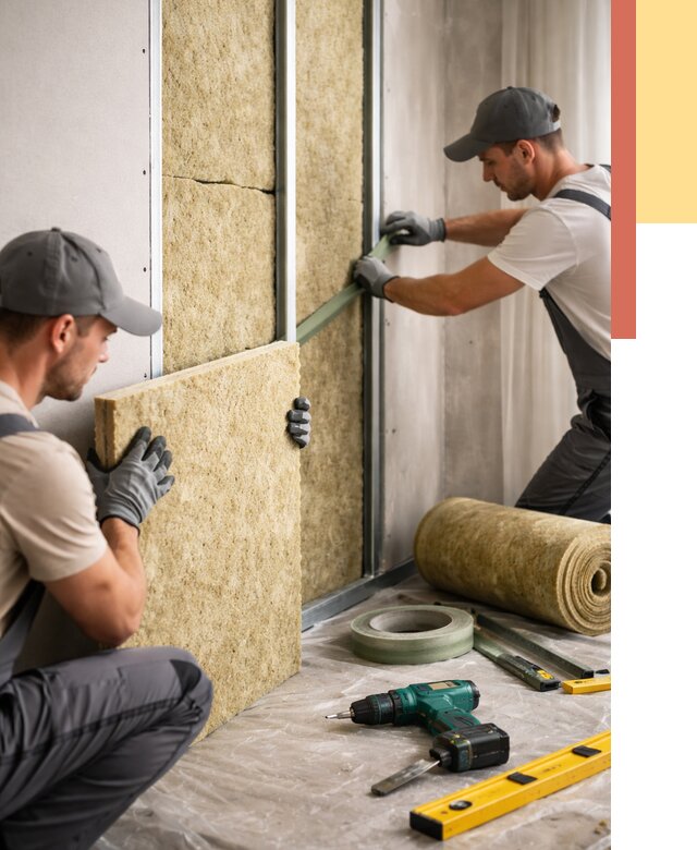 Шумоизоляция стен в Кумертау под ключ от 1889 руб. | ОТДЕЛОЧНИК-Кра