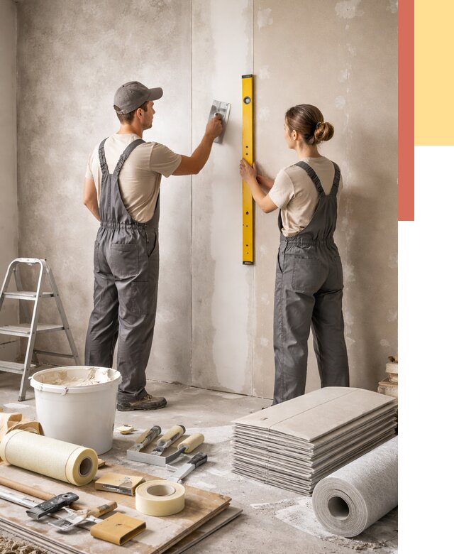 Отделка стен в Кумертау от 1531 руб/м² — недорого, быстро, под ключ | ОТДЕЛОЧНИК-Кра