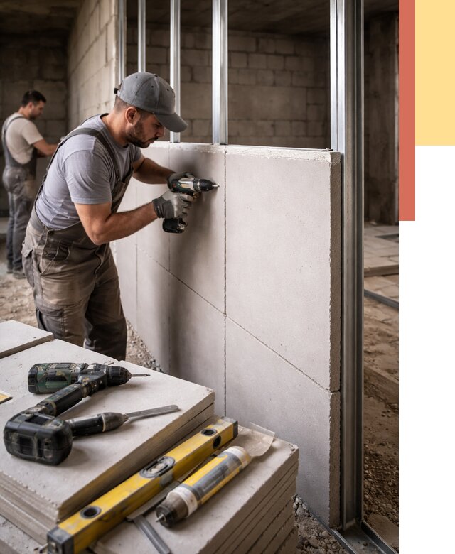 Кладка влагостойких перегородок ПГП в Кумертау от 1225 руб. под ключ | ОТДЕЛОЧНИК-Кра