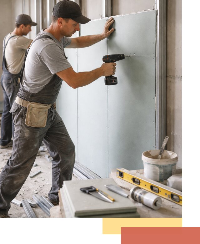 Кладка влагостойких перегородок ПГП в Кумертау