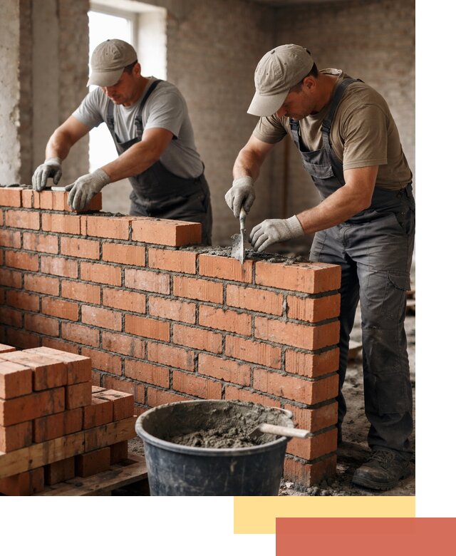 Кладка кирпичных перегородок под ключ в Кумертау