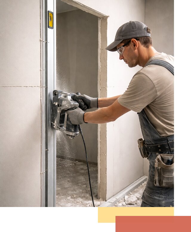 Устройство дверного проема в перегородке в Кумертау