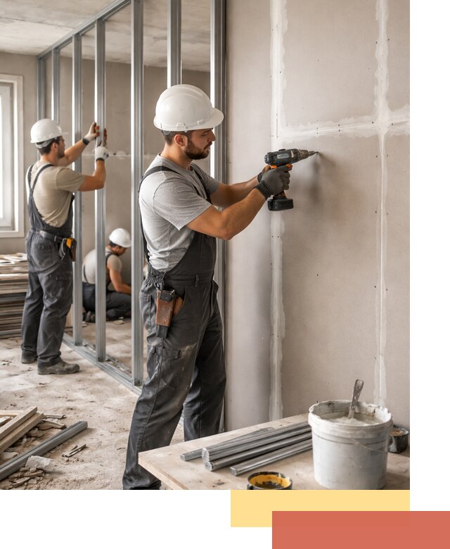 Перегородки из огнестойкого гипсокартона в Кумертау под ключ