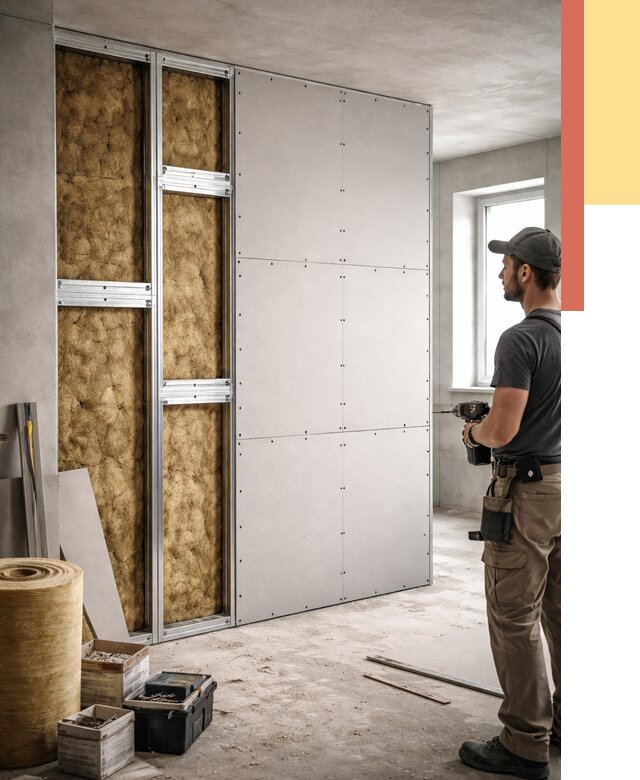 Усиленная перегородка под навеску в Кумертау от 13068 руб. — монтаж под ключ | ОТДЕЛОЧНИК-Кра