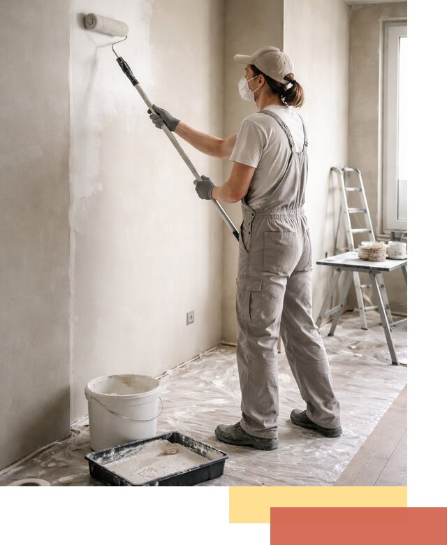 Покраска перегородок из гипсокартона в Кумертау качественно и недорого