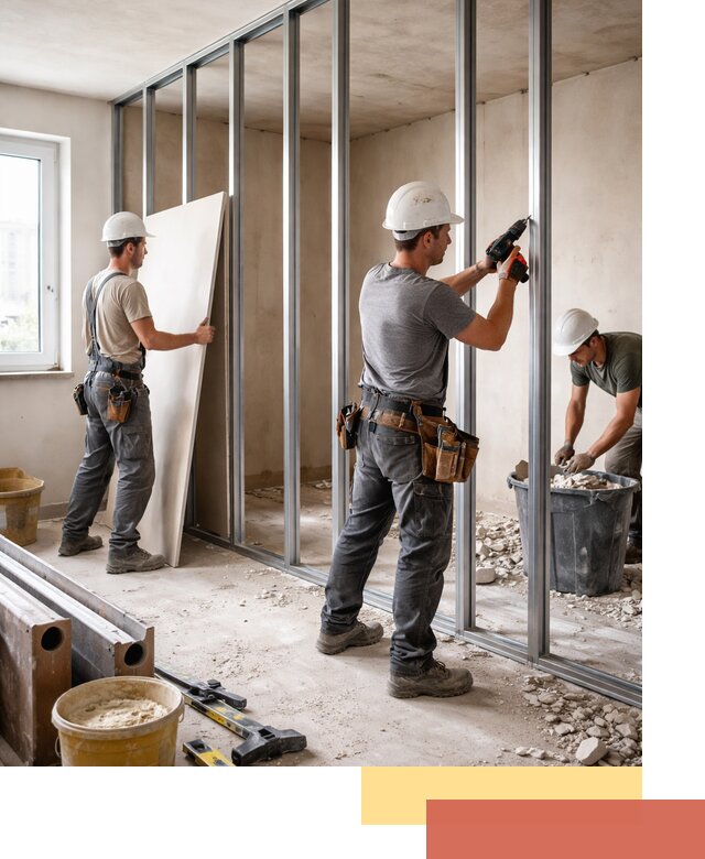 Перенос гипсокартонной перегородки в Кумертау профессионально и быстро