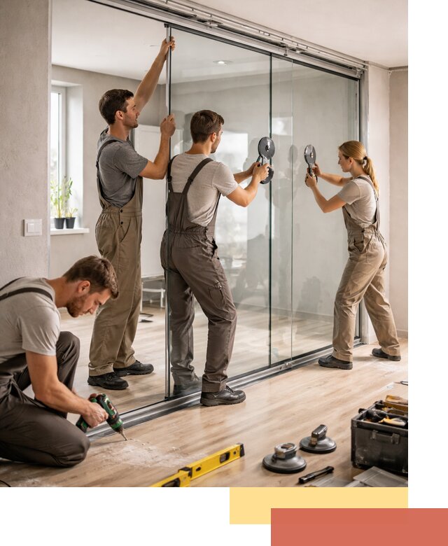 Изготовление стеклянных перегородок на заказ в Кумертау