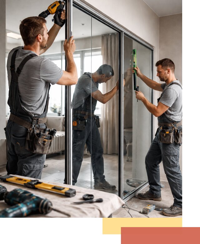 Каркасные стеклянные перегородки под ключ в Кумертау