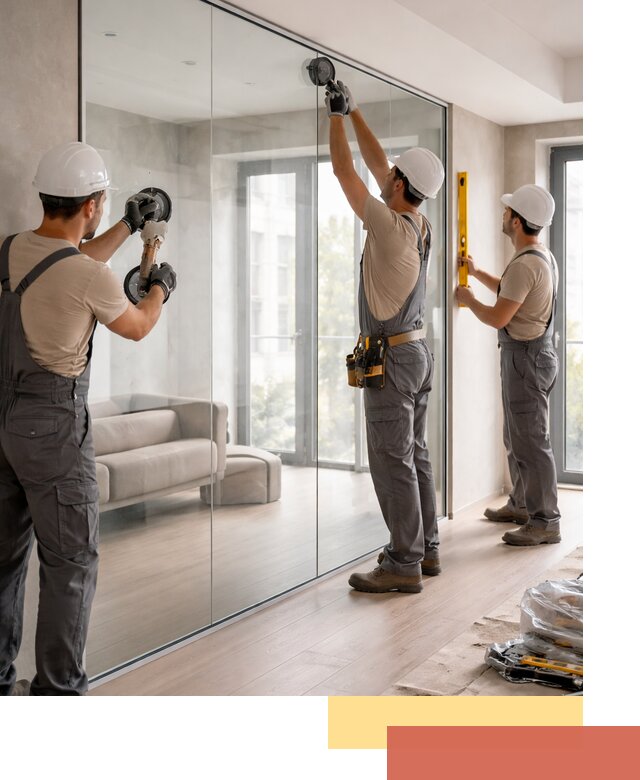 Перегородки из закаленного стекла в Кумертау для офисов и квартир