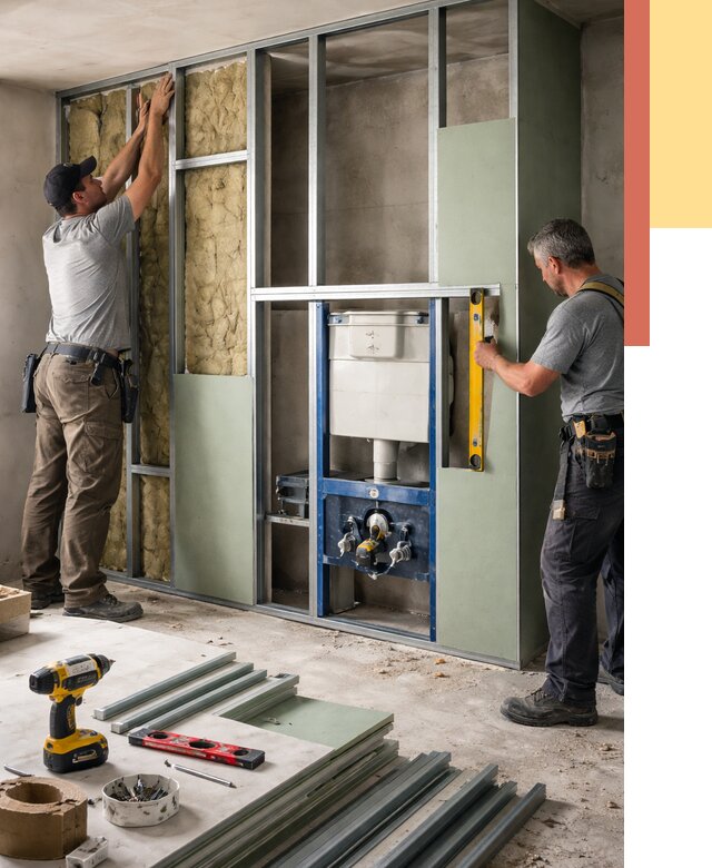 Установка сантехнических перегородок в Кумертау от 8678 руб. | ОТДЕЛОЧНИК-Кра