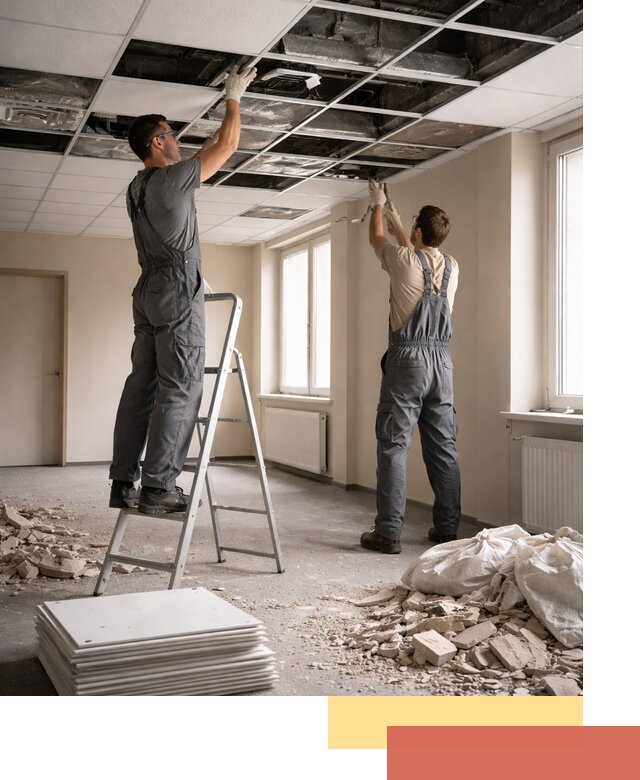 Демонтаж потолков Армстронг профессионально в Кумертау